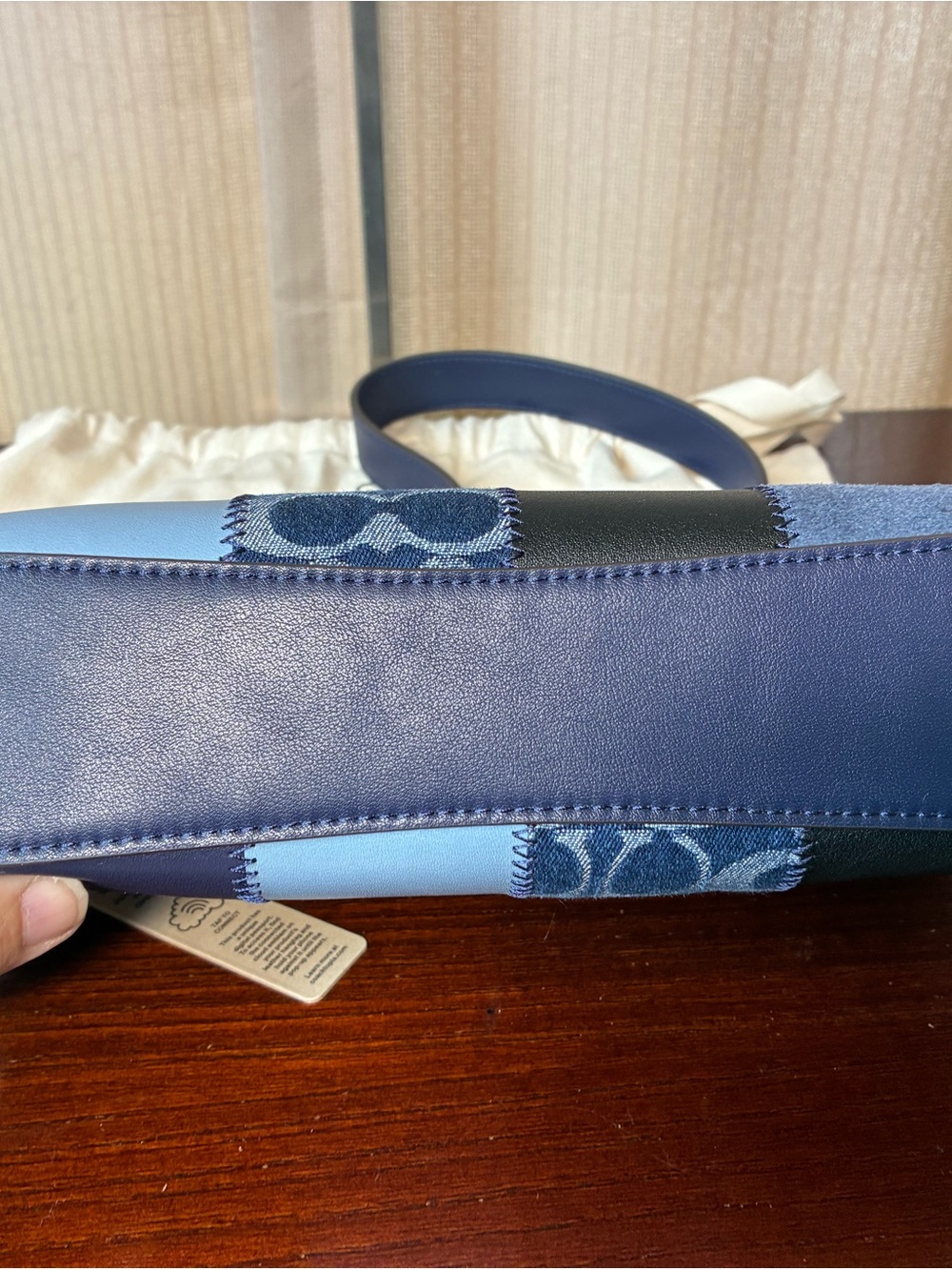 Coach Coachtopia Alter Ego Denim Patchwork Shoulder Bag NWT - Picture 4 of 6